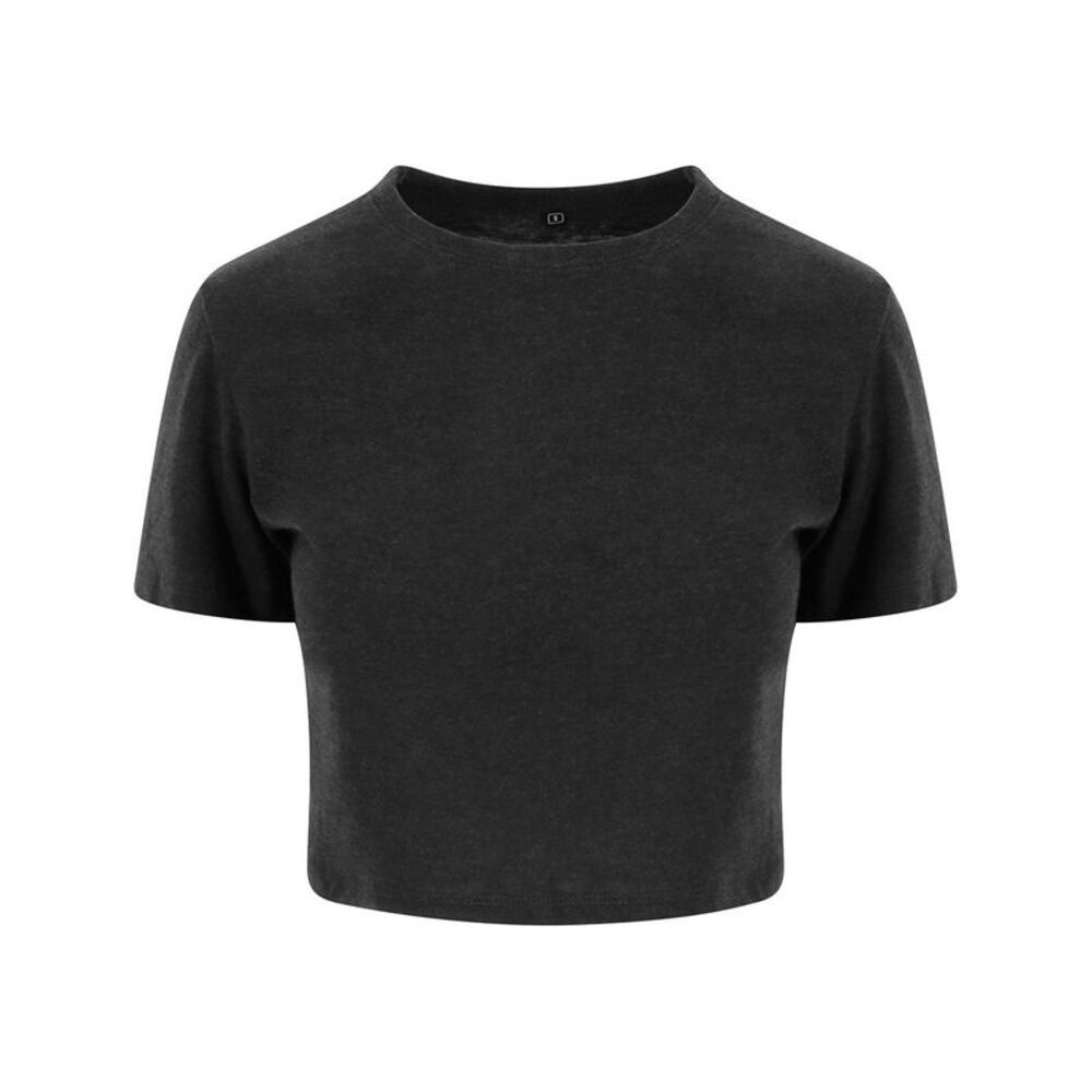 Awdis Womens/Ladies Triblend Crop T-Shirt / Black Heather